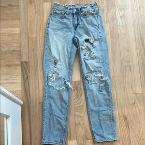American Eagle Distressed Light Wash Jeans
